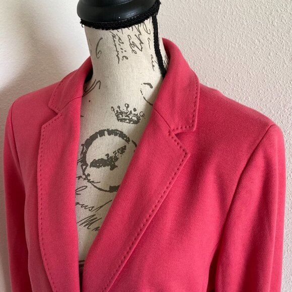 Talbots Aberdeen Pink Blazer Jacket Size 12 Lined Tailored Classic - Picture 8 of 15